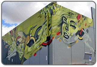 سازه های شهری - دیوار نگاره